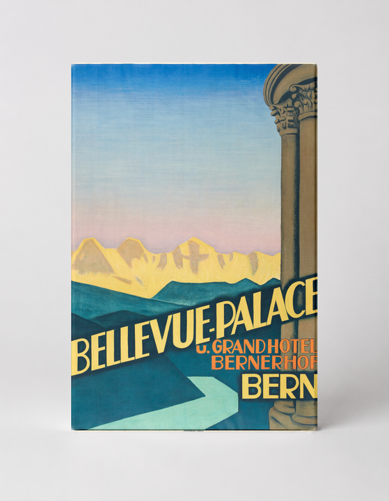 Bellevue-Palace Bern Grand Hotel - Art Deco Vintage Travel Poster Wall Art