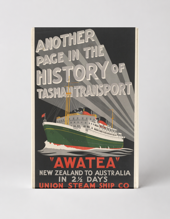 Awatea Union Steam Ship Co 1936 - Art Deco Vintage Travel Poster Wall Art