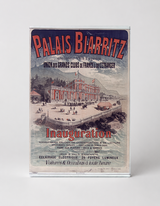 Palais Biarritz Inauguration 1890s - Belle Époque French Vintage Poster Wall Art