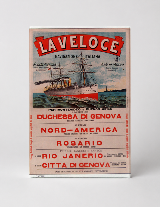 La Veloce Navigazione Italiana 1893 - Vintage Italian Shipping Poster Wall Art