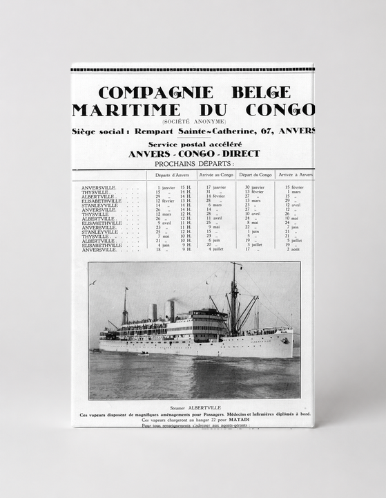 Compagnie Belge Maritime du Congo 1920s - Vintage Shipping Poster Wall Art