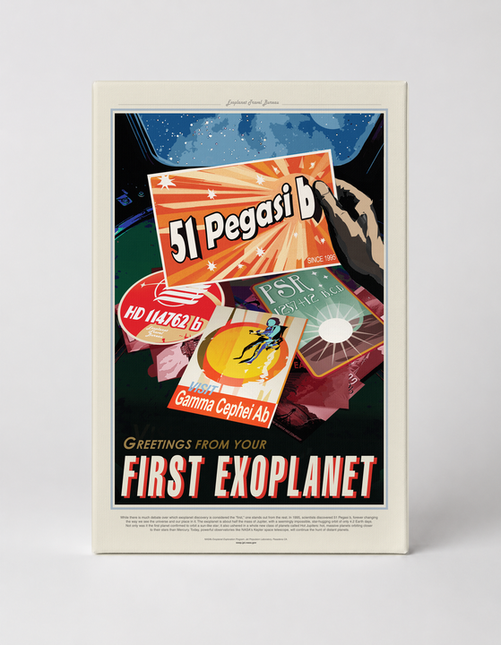 Greetings From Your First Exoplanet NASA Space Vintage Poster Wall Art