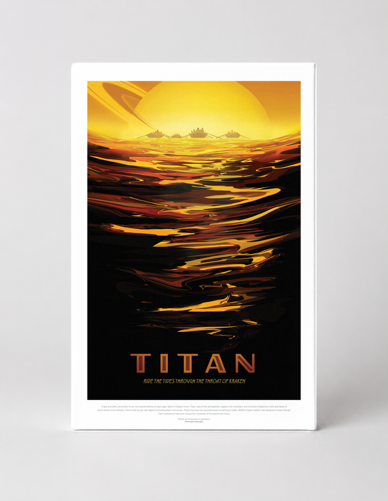 Titan NASA Visions of the Future - Retro Space Travel Vintage Poster Wall Art