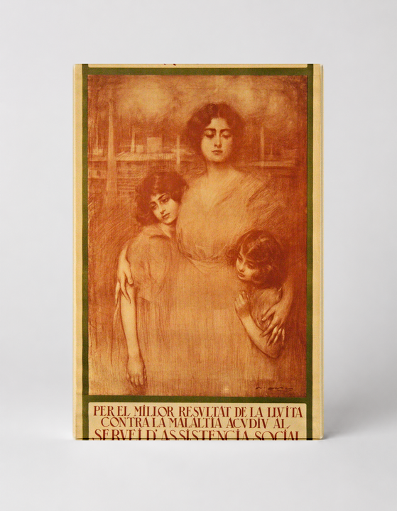 La Tuberculosi Amenaça 1910s - Catalan Public Health Vintage Poster Wall Art