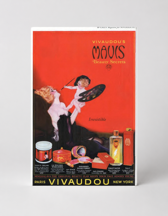 Vivaudou's Mavis Beauty Secrets 1923 - Vintage Advertising Poster Wall Art