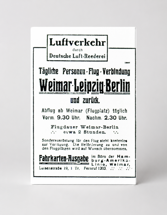 Deutsche Luft-Reederei 1919 Weimar Berlin Air Service Vintage Poster Wall Art