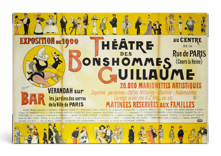 Théâtre des Bonshommes Guillaume 1900 - Belle Époque Vintage Poster Wall Art
