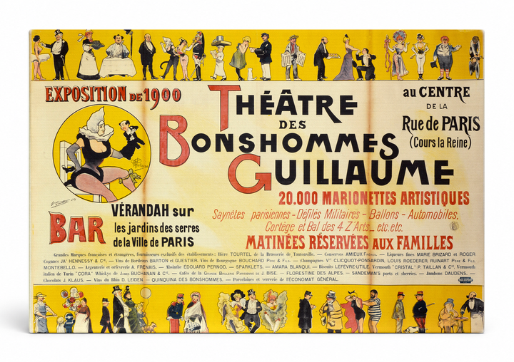 Théâtre des Bonshommes Guillaume 1900 - Belle Époque Vintage Poster Wall Art