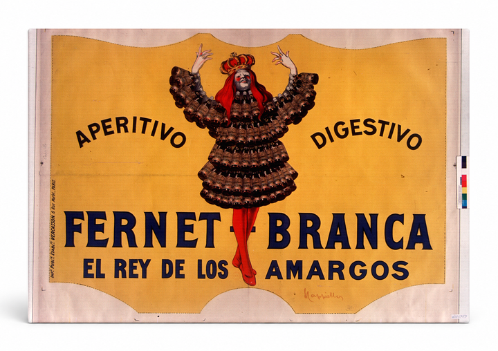 Fernet Branca El Rey de Los Amargos - Vintage Advertising Poster Canvas Wall Art