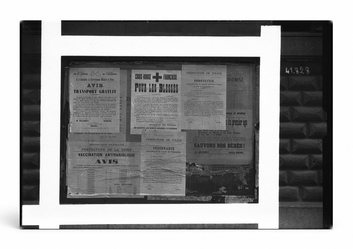 WWI French Public Notices Board 1914-18 - Vintage War Poster Wall Art
