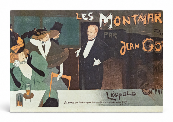 Les Montmartroises 1900s French Cabaret Vintage Poster Canvas Wall Art