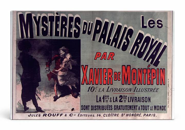 Les Mystères du Palais Royal 1890s - French Victorian Vintage Poster Wall Art