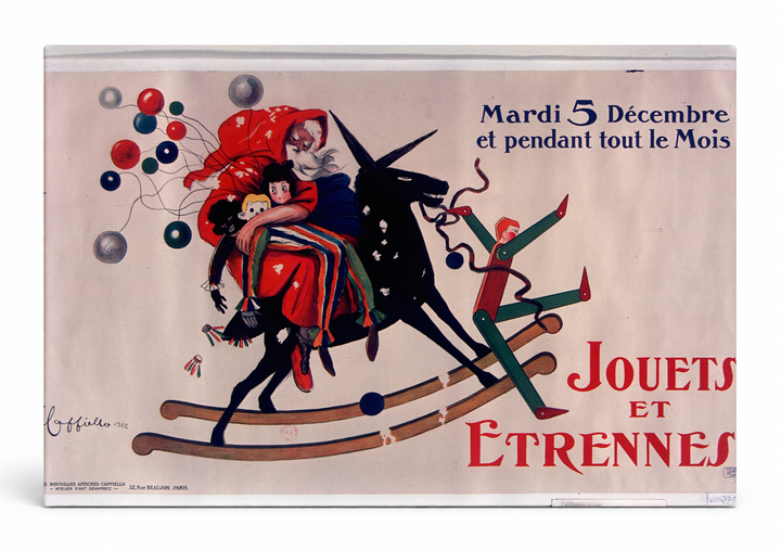 Jouets et Etrennes 1922 - French Christmas Toys Vintage Poster Wall Art