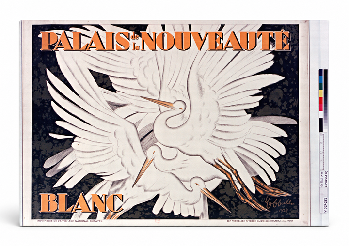 Palais de la Nouveauté Blanc 1928 - Art Deco Vintage Poster Wall Art