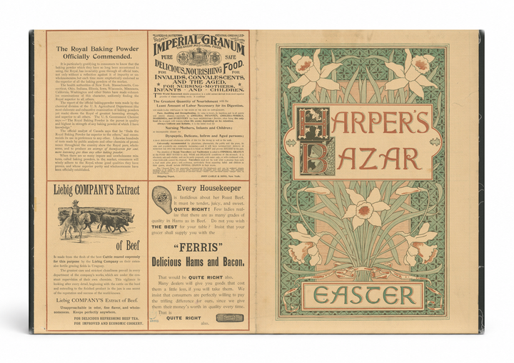 Harper's Bazar Easter 1890s - Victorian Art Nouveau Vintage Poster Wall Art