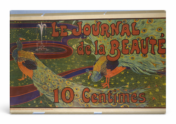 Le Journal de la Beauté 1900s - Art Nouveau Peacock Vintage Poster Wall Art