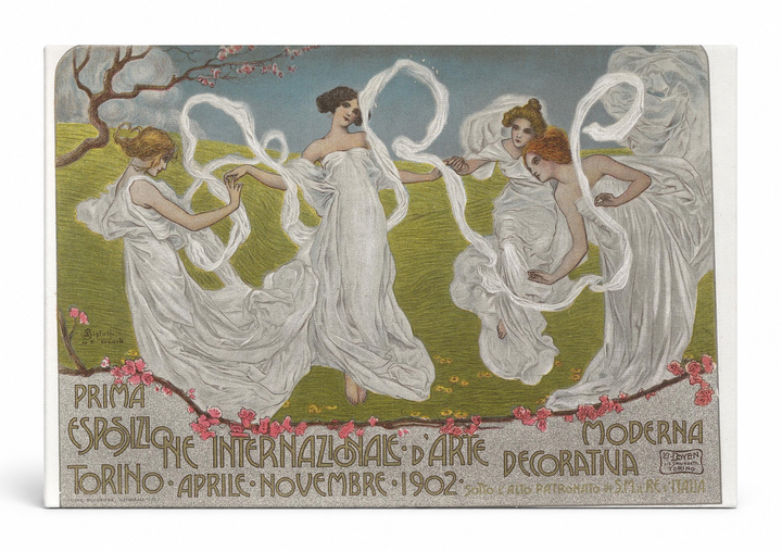 Prima Esposizione d'Arte Decorativa Moderna 1902 - Art Nouveau Vintage Poster Wall Art