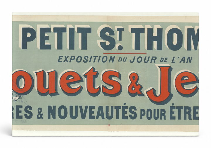 Au Petit St. Thomas Jouets & Jeux 1890s - French Vintage Advertising Poster Wall Art