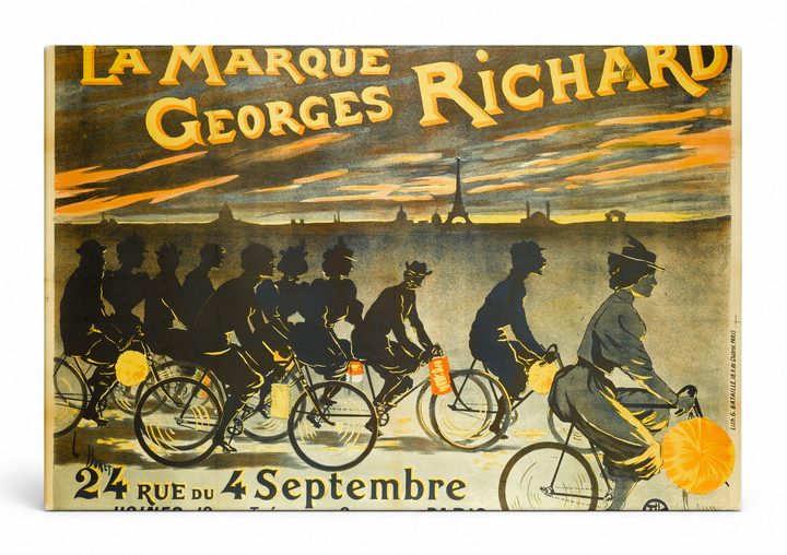 La Marque Georges Richard 1899 - Belle Époque Bicycle Vintage Poster Wall Art