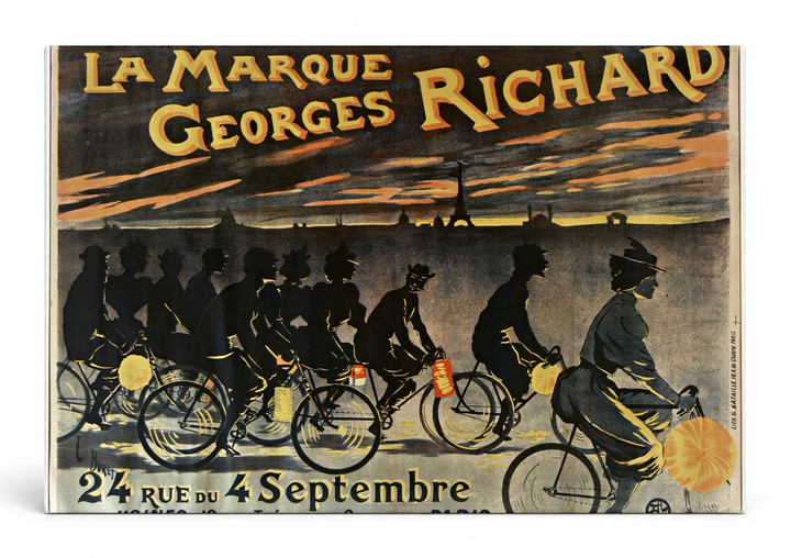 La Marque Georges Richard 1899 - Belle Époque Cycling Vintage Poster Wall Art