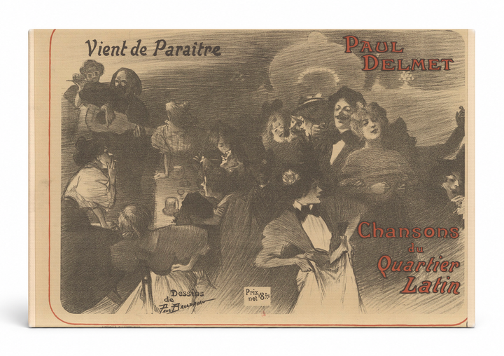 Chansons du Quartier Latin Paul Delmet 1890s - Belle Époque Vintage Poster Wall Art