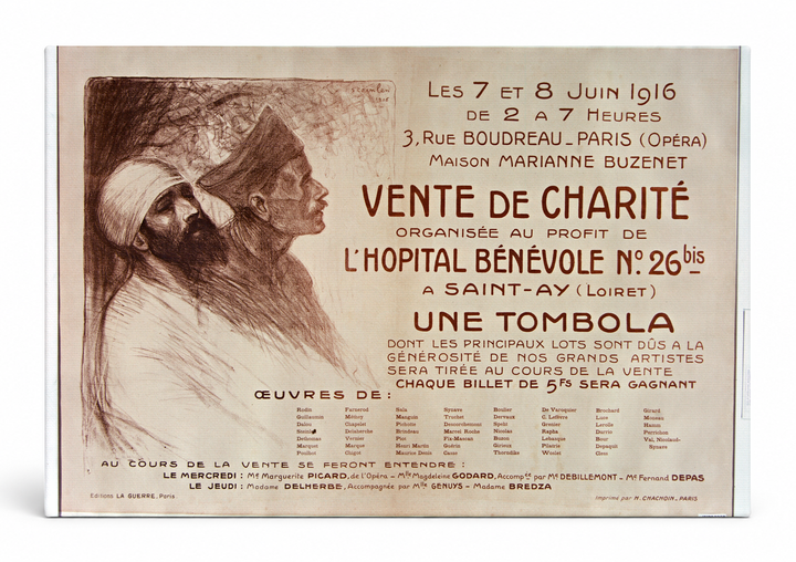 Vente de Charité 1916 French WWI Charity Event Vintage Poster Wall Art