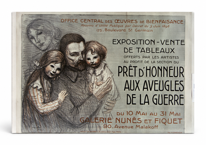 Prêt d'Honneur aux Aveugles de la Guerre 1917 - WWI French Vintage Poster Wall Art