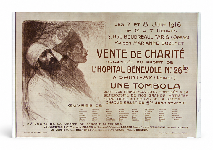 Vente de Charité 1916 WWI French Charity Sale Vintage Poster Wall Art