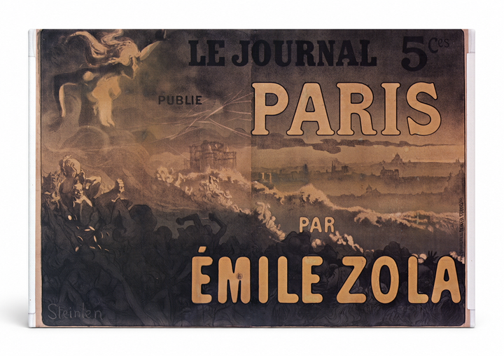 Le Journal Paris par Emile Zola 1897 - Belle Époque Vintage Poster Wall Art