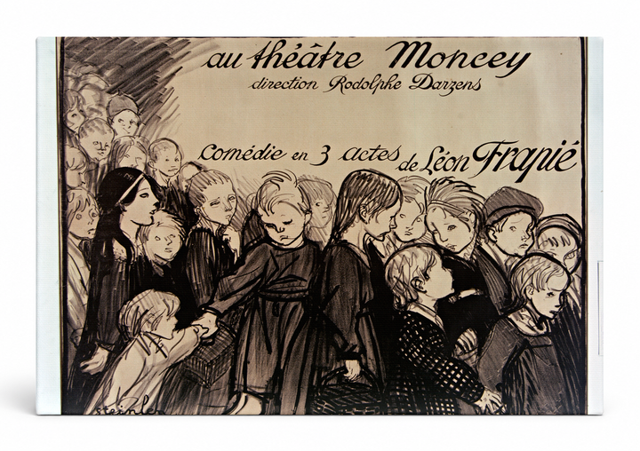 Au Théâtre Moncey Léon Frapié - Antique French Theatre Vintage Poster Wall Art
