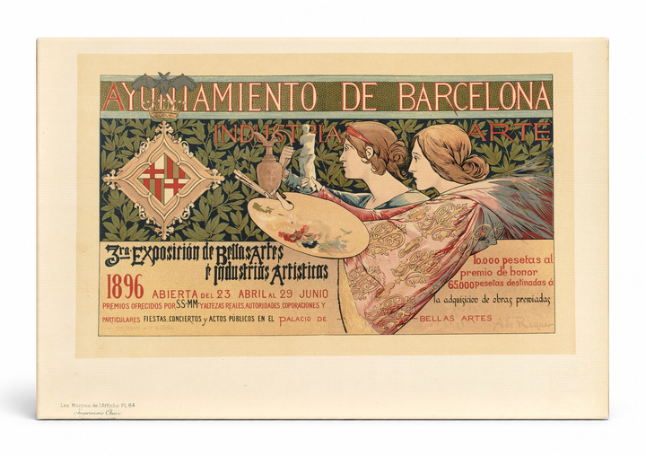 Ayuntamiento de Barcelona 1896 Expo - Art Nouveau Vintage Poster Wall Art