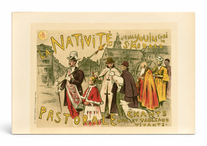 La Nativité Pastorale 1890s - French Belle Époque Vintage Poster Wall Art