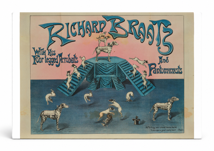 Richard Braatz Four-Legged Acrobats 1890s Circus Vintage Poster Wall Art