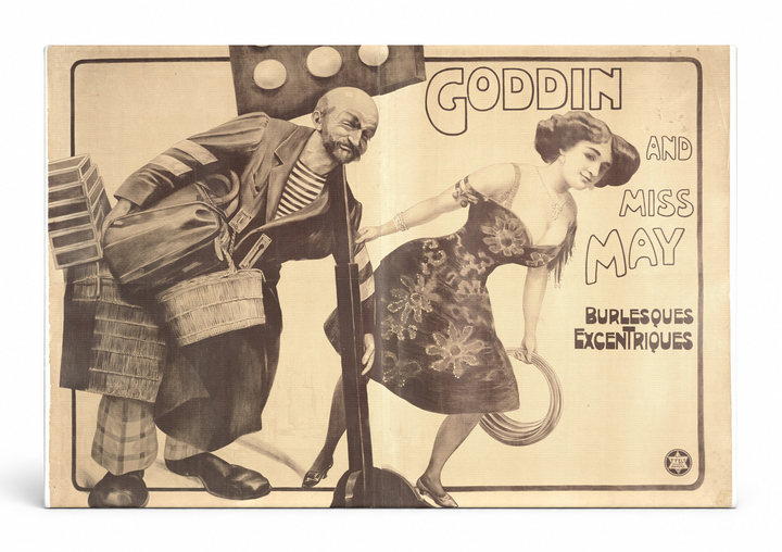Goddin and Miss May Burlesques Excentriques - Vintage Theatre Poster Wall Art