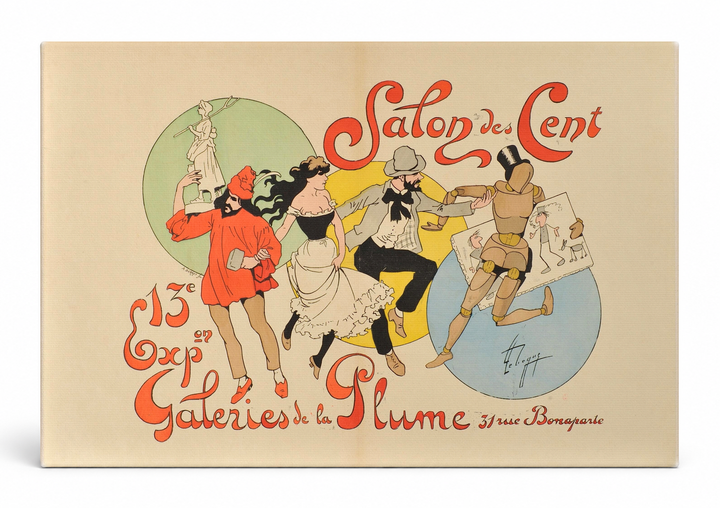 Salon des Cent 13e Exposition Galeries de la Plume - Belle Époque Vintage Poster Wall Art