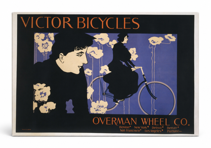 Victor Bicycles Overman Wheel Co 1895 - Art Nouveau Vintage Poster Wall Art