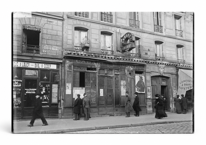 Vintage Paris Street Scene Early 1900s - Historic French Photography Canvas Wall Art