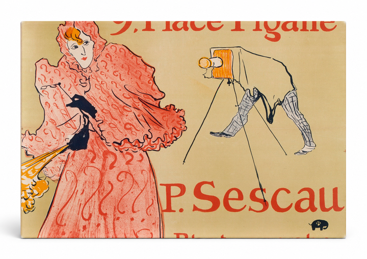 P. Sescau Photographe 1896 - Belle Époque Vintage Poster Wall Art