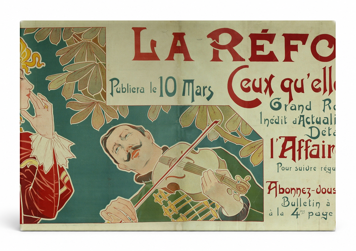 La Réforme 1896 - Belle Époque French Newspaper Vintage Poster Wall Art