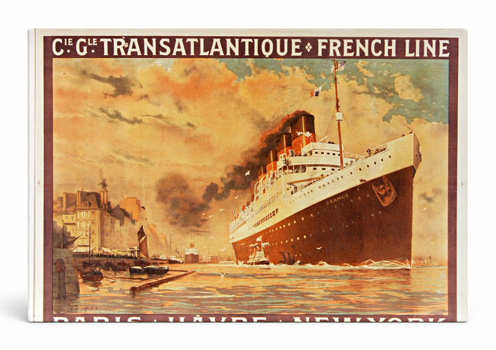 French Line Transatlantique SS France - Vintage Travel Poster Wall Art