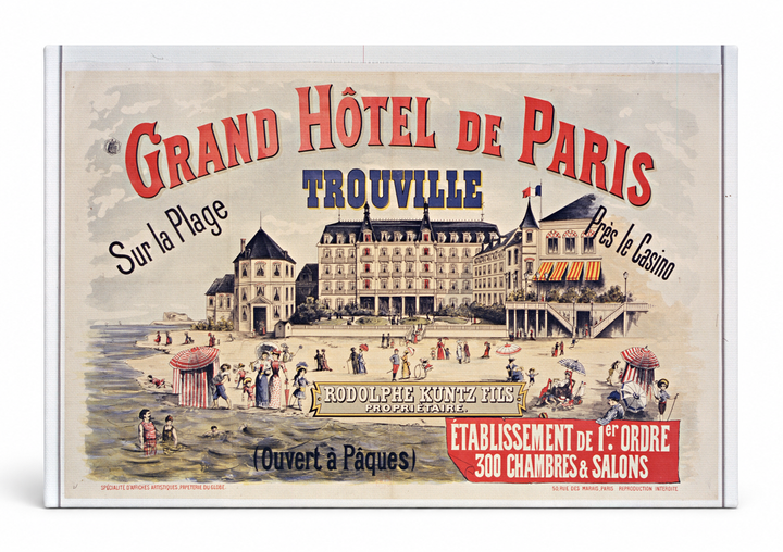 Grand Hotel de Paris Trouville 1880s - Belle Epoque Vintage Poster Wall Art