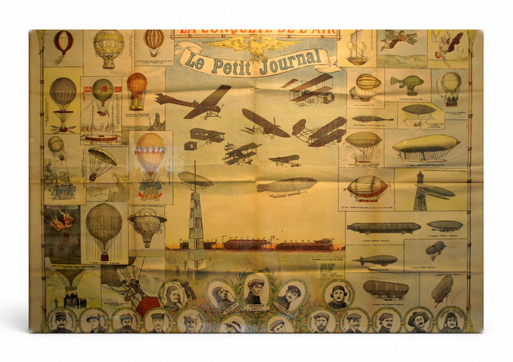 La Conquete de L'Air Le Petit Journal 1909 - Vintage Aviation Poster Wall Art