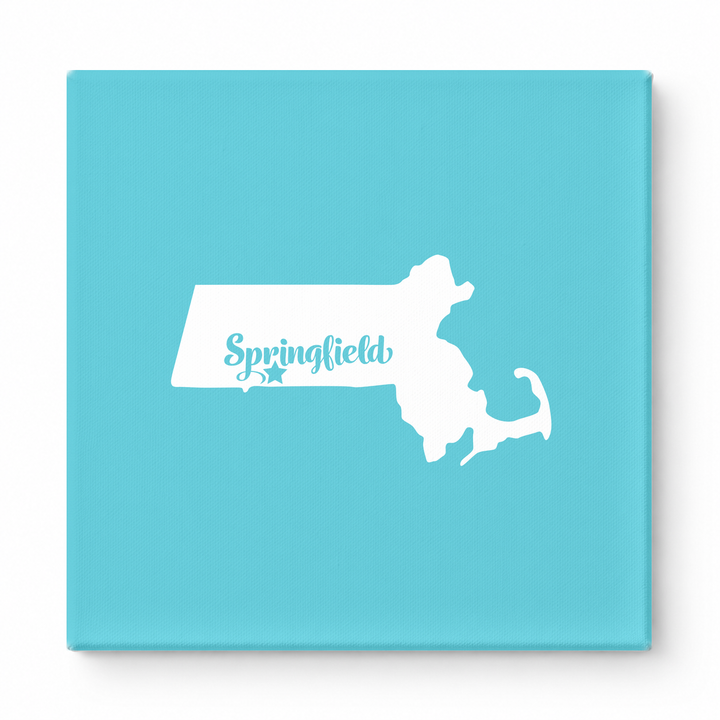 Home Sweet Springfield — Massachusetts State Silhouette