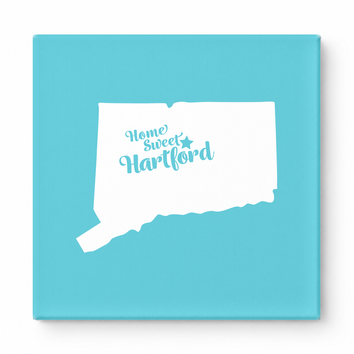 Home Sweet Hartford — Connecticut State Silhouette