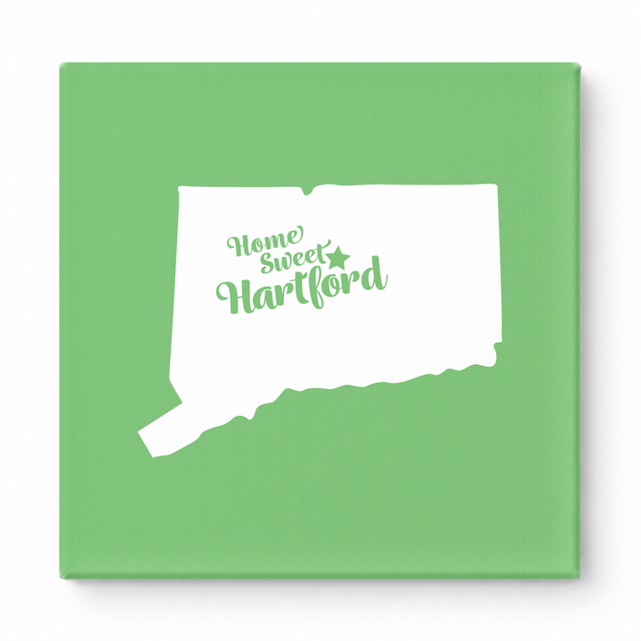 Home Sweet Hartford — Connecticut State Silhouette