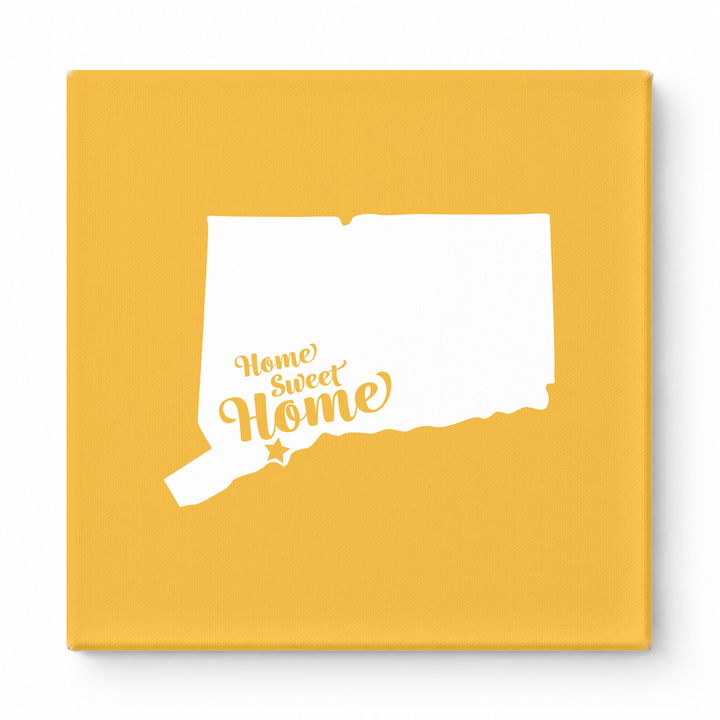 Home Sweet Waterbury — Connecticut State Silhouette