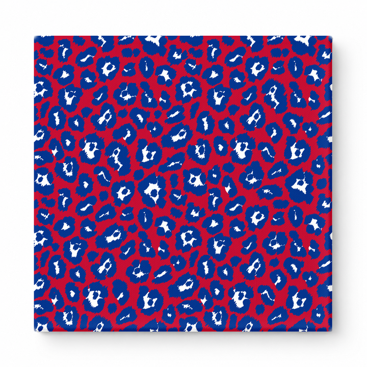 Red & Navy Leopard — National Football Teams