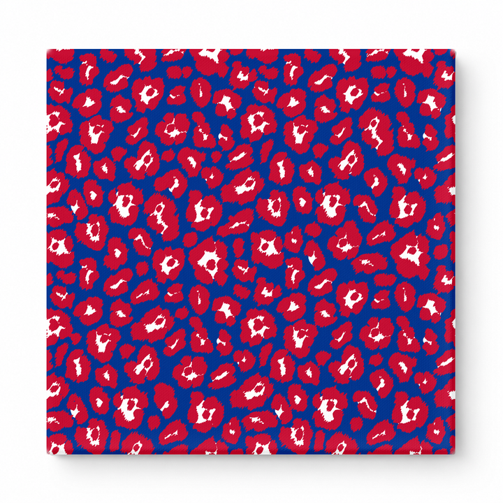 Red & Navy Leopard — National Football Teams