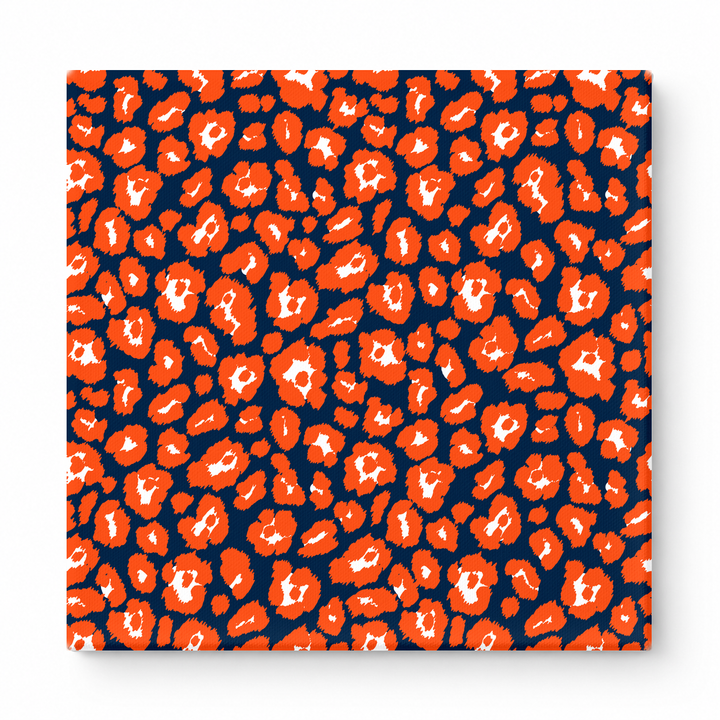 Orange & Navy Leopard — National Football Teams