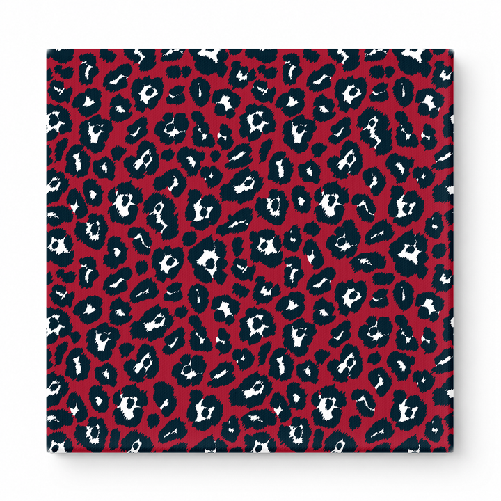 Red & Navy Leopard — National Football Teams
